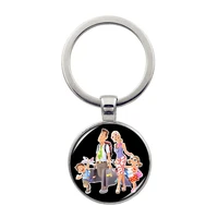 vacation souvenir jewelry pendant take the family to travel glass dome travel photo keychain accessories can be customized