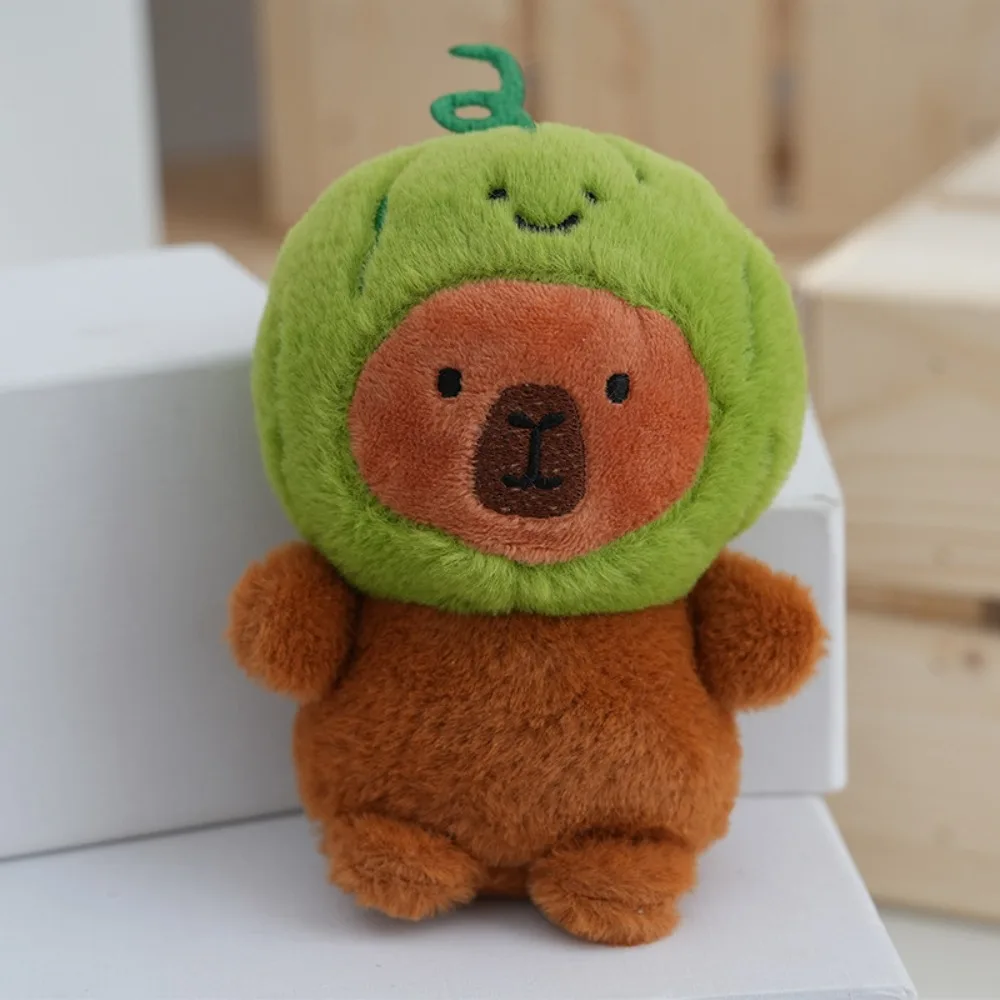 ПП хлопок плюшевый брелок с капибарой имитация ананаса фруктовая шляпа капибара