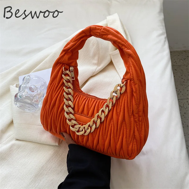 

New Women's Shoulder Bag 2022 Fashion Luxury Designer Handbags Quality Thread Armpit Bags for Women Chain Minority Female Bag