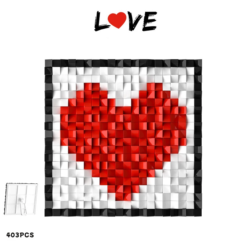 Креативная Фоторамка С Изображением Любви Строительные Блоки Микро Частицами