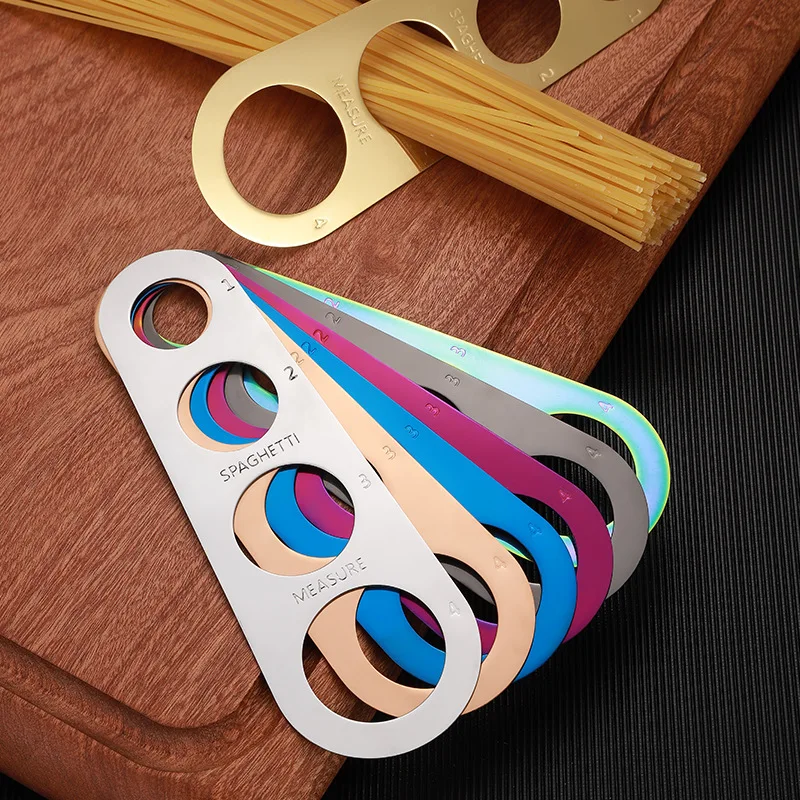 1PC Stainless Steel Spaghetti Measure Kitchen Scales for Spaghetti Pasta Adjustment 4 Holes Spaghetti Measurer Tools for Home.8z