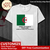 algeria army cotton t shirt custom jersey fans diy name number logo high street fashion hip hop loose casual t shirt
