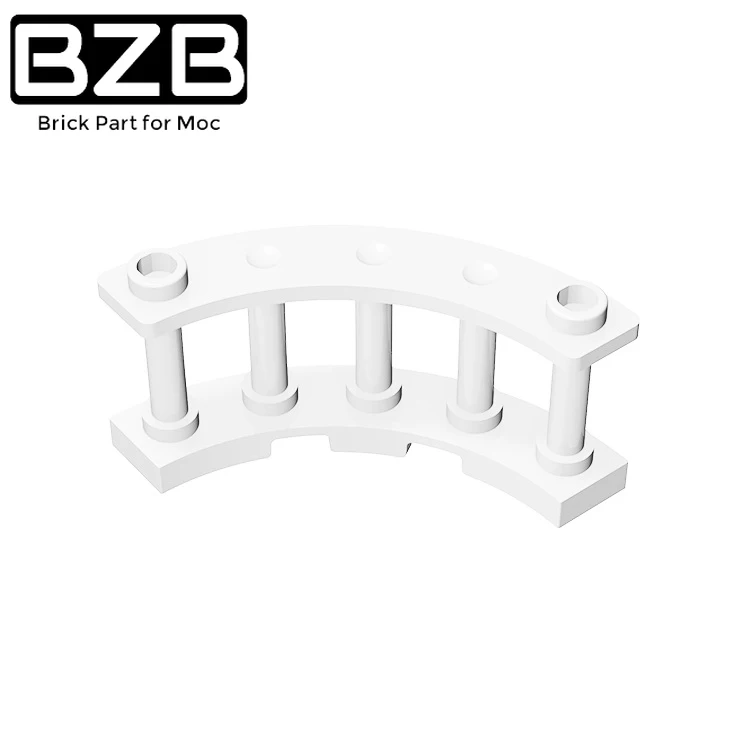BZB 10 шт. MOC 30056 забор 4x4x2 четверть круглый шпиндель с 2 шпильками совместимые