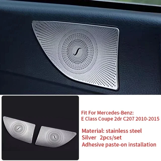

Для Mercedes-Benz E Class 2dr C207 10-15 стальная накладка на динамик, дверные динамики, стерео декоративная крышка