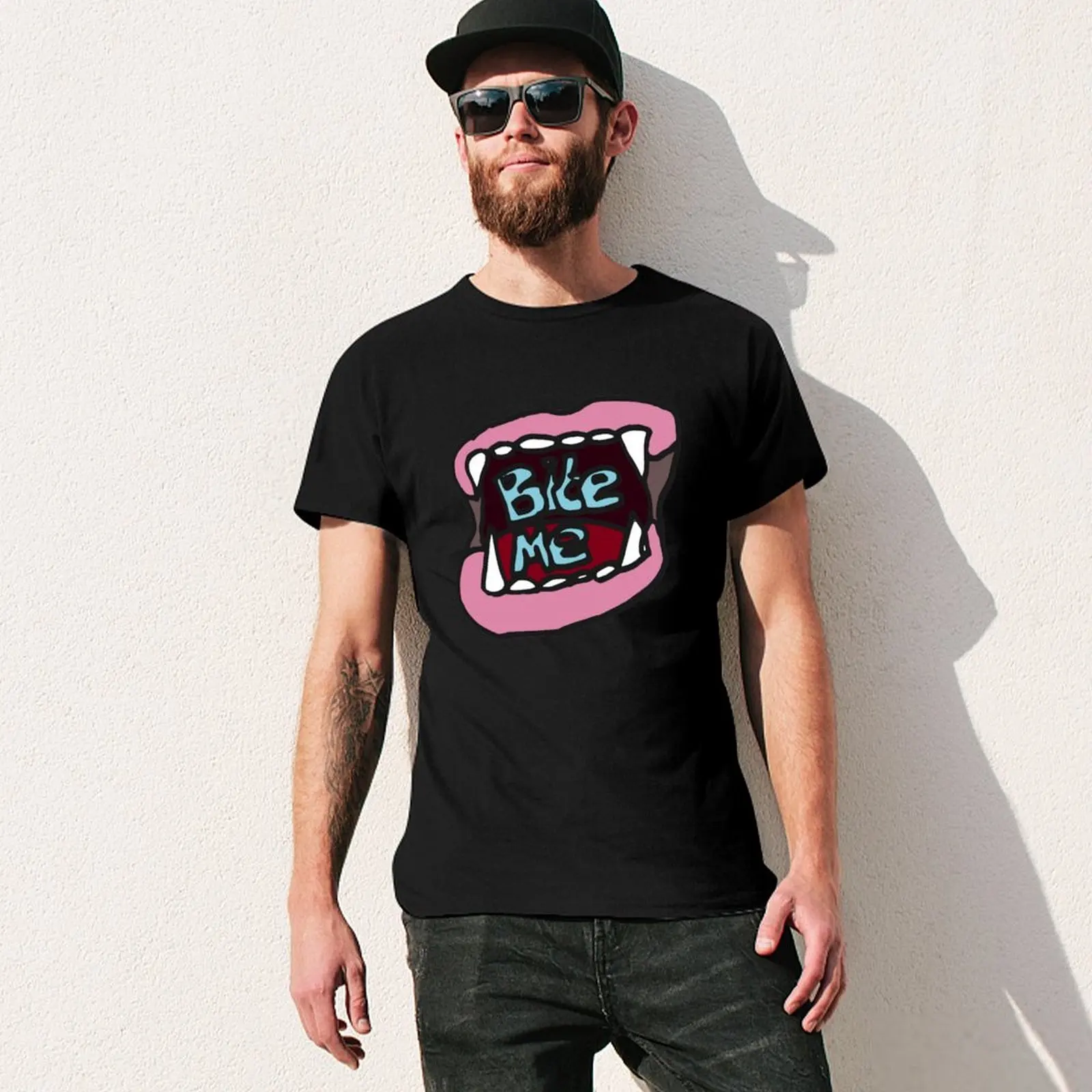 Фото Zef - Bite me T-Shirt Долговечная повседневная футболка №3