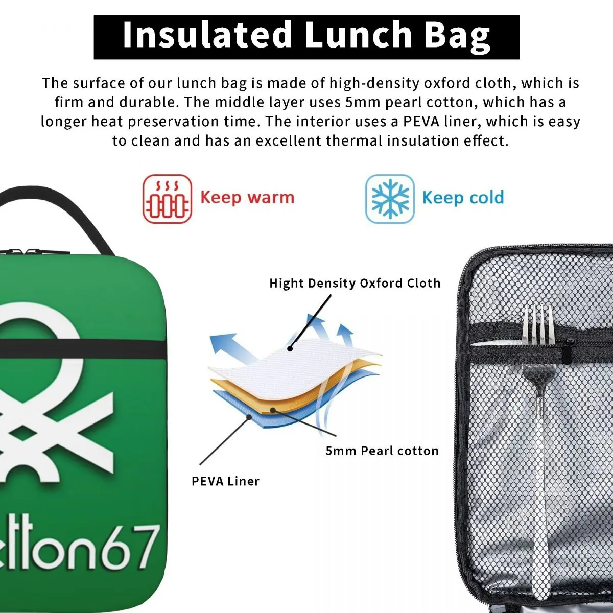 Сумки для обеда United Colors Of Benetton изолированная сумка водонепроницаемая термосумка