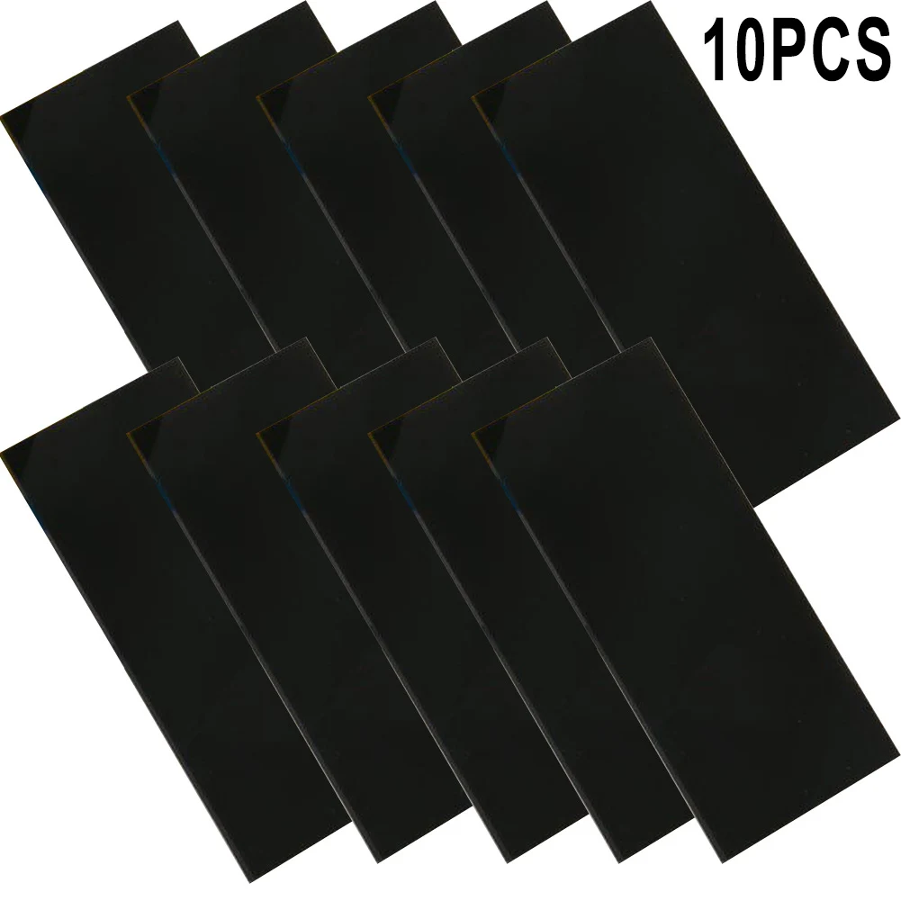 

10pcs 7/8/9# Welding Lens BlackAnti-glare Glass Goggles 50*108mm For Welding Helmet Visor Protective Accessories
