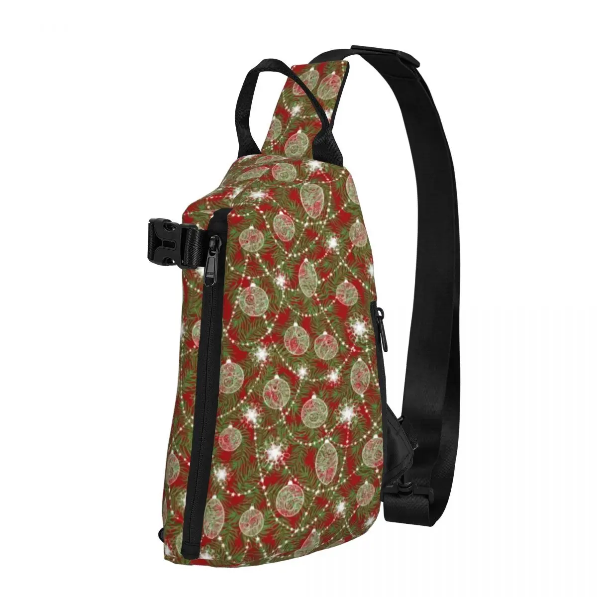 

Сумка на плечо с принтом рождественской елки, нагрудная мужская сумочка с праздничным принтом для рыбалки, Треккинговая индивидуальная слинг-сумка, уличная одежда, деловые маленькие сумки