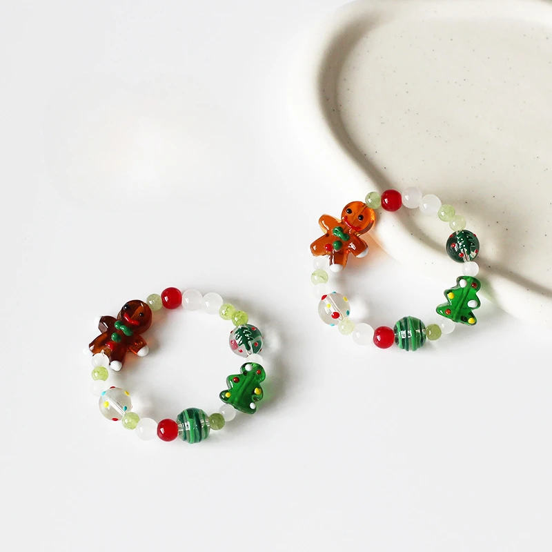 Европейский и американский разноцветный браслет с бусинами из смолы трехмерный