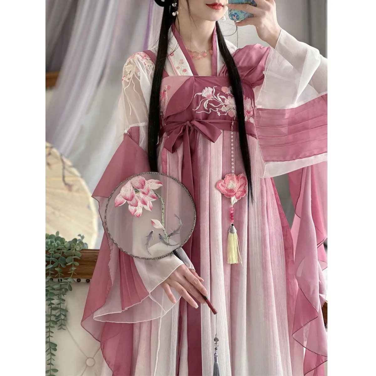 Женское платье Hanfu старинная фотография Женская фотоодежда летнее
