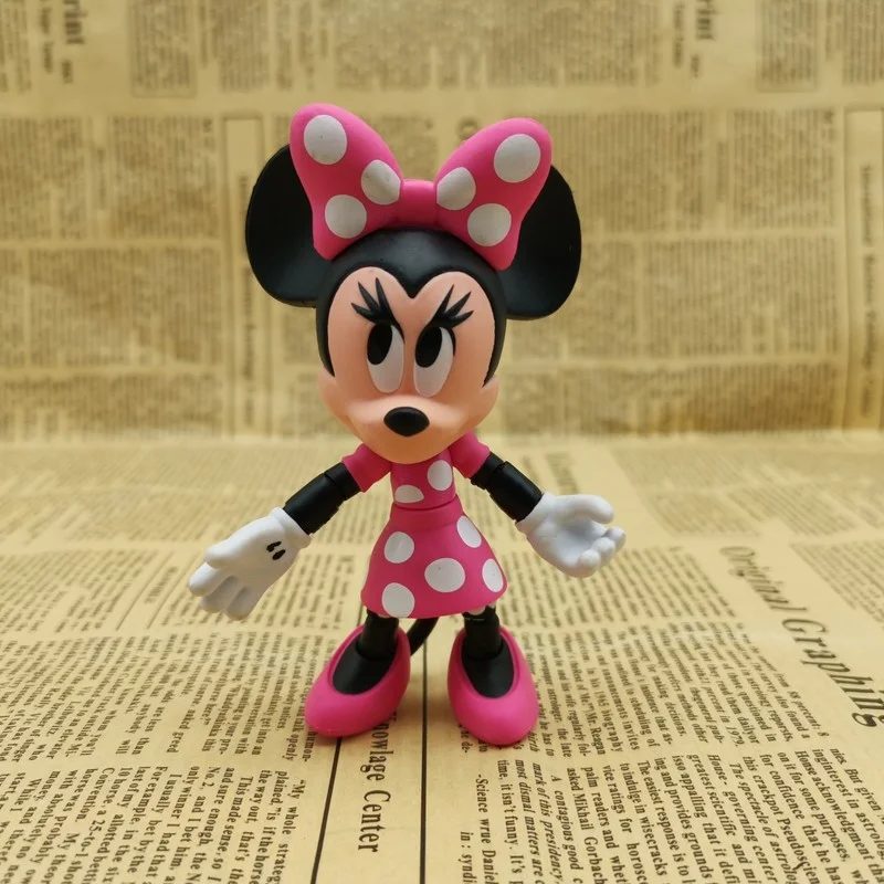 Disney Mickey Minnie Figure Goofy Donald Duck Pluto Movable Joint Pendant Accessory Ornaments Children Present