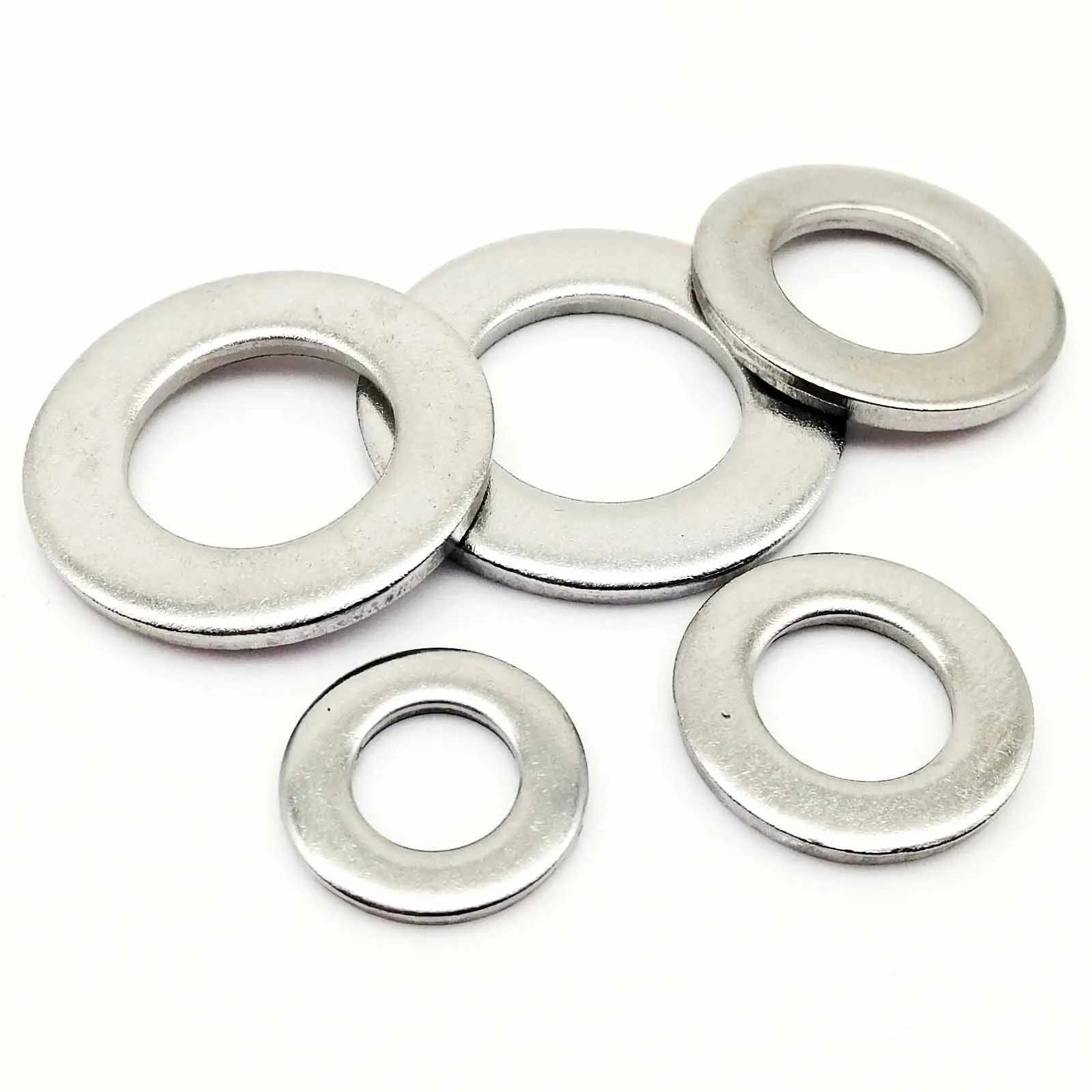 

2/5/10/50/100pcs GB97 M1.6 M2 M2.5 M3 M3.5 M4 M5 M6 M8 M10 M12 M14 M16 to M24 A2-70 304 Stainless Steel Flat Washer Plain Gasket