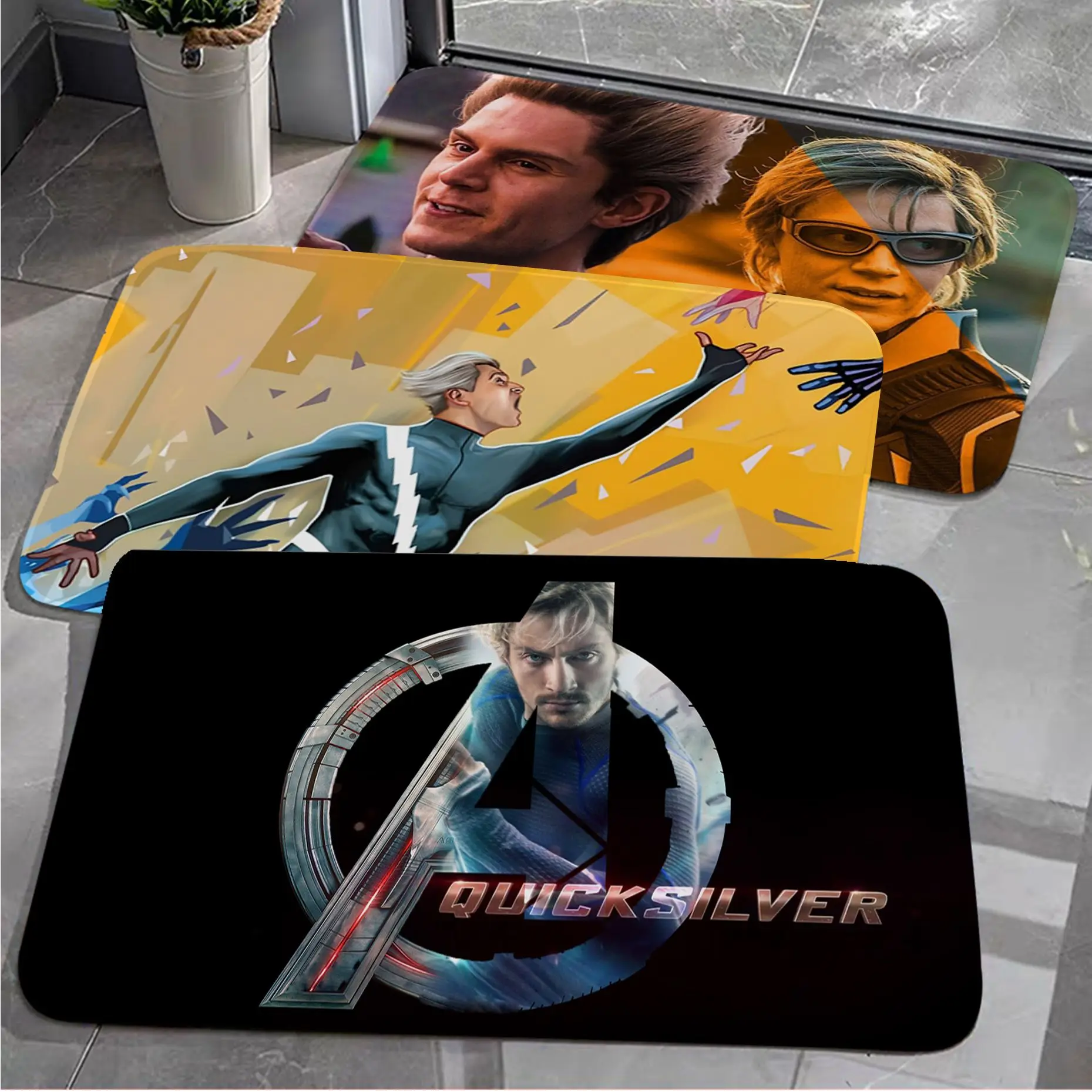 

Marvel The Quicksilver Hallway Carpet Non-Slip Laundry Room Mat Laundry Decor Balcony Child Living Room Bedside Mats