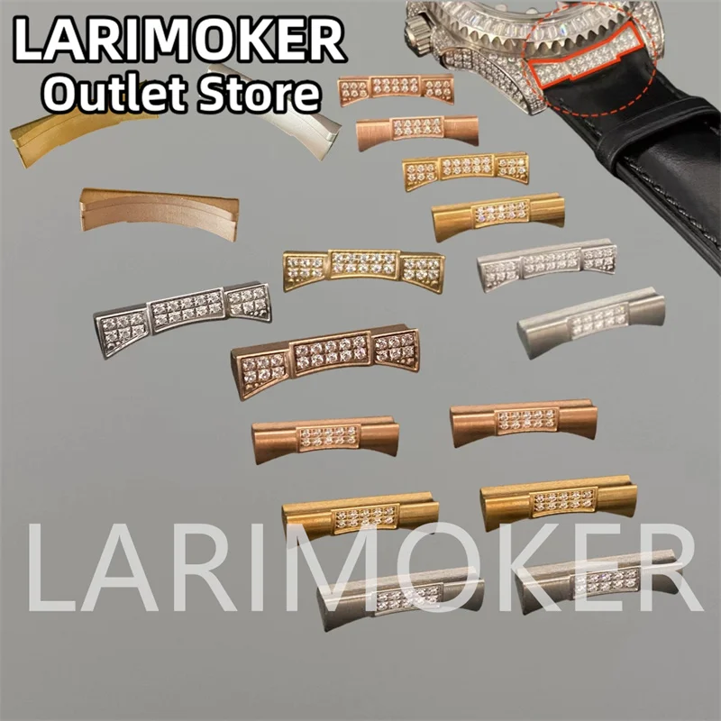 Ремешок бесшовный из нержавеющей стали для часов резиновый кожаный браслет