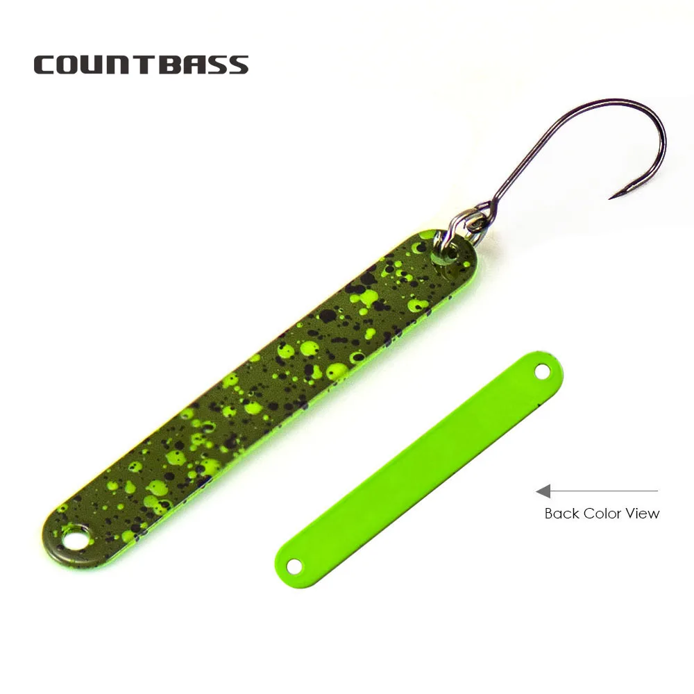 COUNTBASS 6 шт. латунные ложки для форели 3/64 унций 1 3 г 5/64 2 с крючком без заусенцев