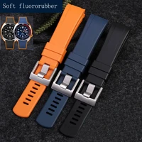 watchband for seiko prospex series srpe99k1srp777j1 srpc91j125j1 fluorine rubber curved waterproof strap mens wristband 22mm