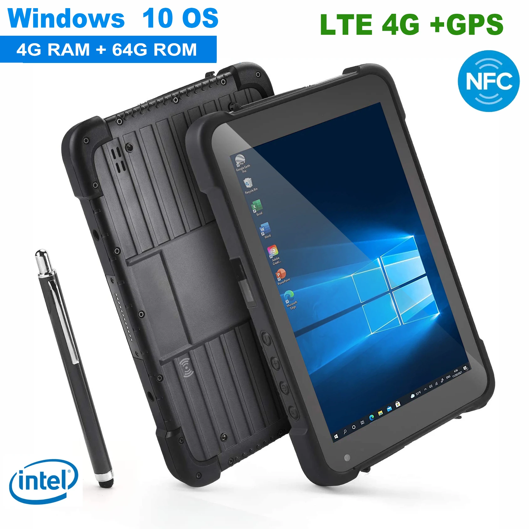 

8inch Rugged industrial Tablet PC Windows 10 Home Handheld Mobile Computer Waterproof 8 Inch Touch Screen IP67 GPS 8500mAH