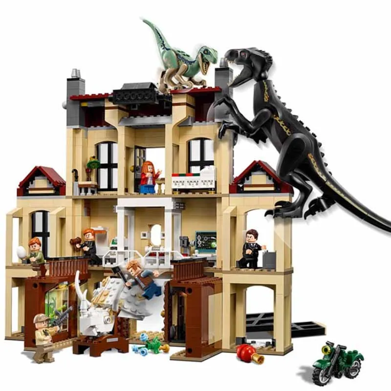 

1046 шт., набор домиков динозавров со 10928 моделью и куклой, строительные блоки, кирпичи, игрушки, подарок для детей