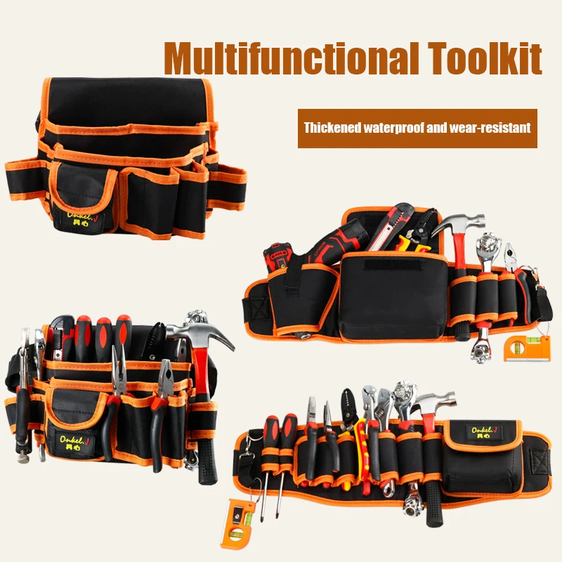 New 1680D Oxford Cloth Tool Bag Screwdriver Holster Portable Suitcase Working Waterproof Wrench Bag Wear-resisting Empty Toolbag