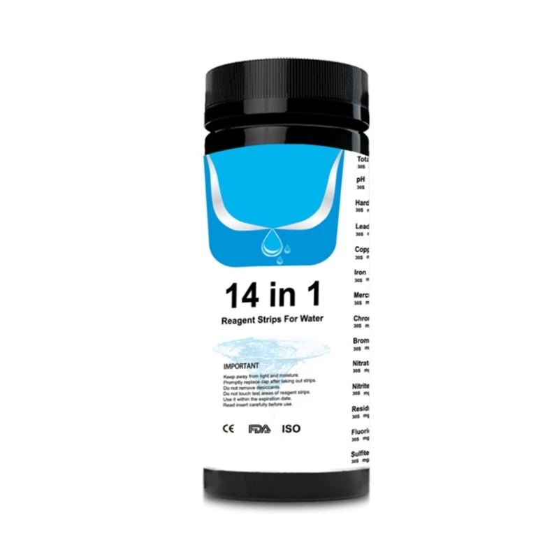 

50 Strips ph Test Paper Strips 14 in 1 Aquarium Fish Tanks Water Test Strips