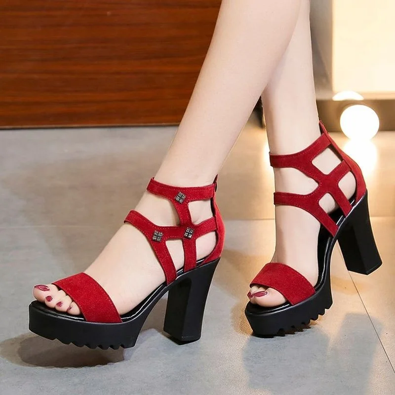 

2022 Shoes Women Summer Shoes T-stage Fashion Dancing High Heel Sandals Sexy Stiletto Party Wedding Shoes Black Size 35-40