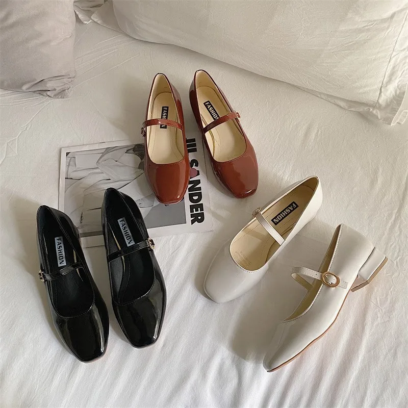 

Женские туфли-оксфорды на низком каблуке, с квадратным носком