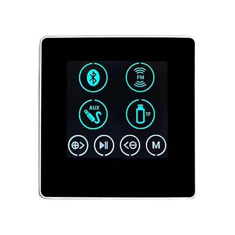 86B 4-канальный настенный аудио-усилитель с Bluetooth, фоновая музыка, сенсорный ключ, плеер, домашний кинотеатр, стереоконтроллер с поддержкой USB TF