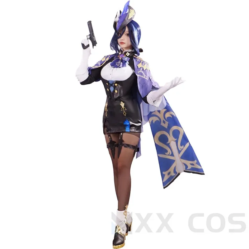 Genshinimpact Clorinde карнавальный костюм ролевая игра Comic Con платье Хэллоуин вечерние