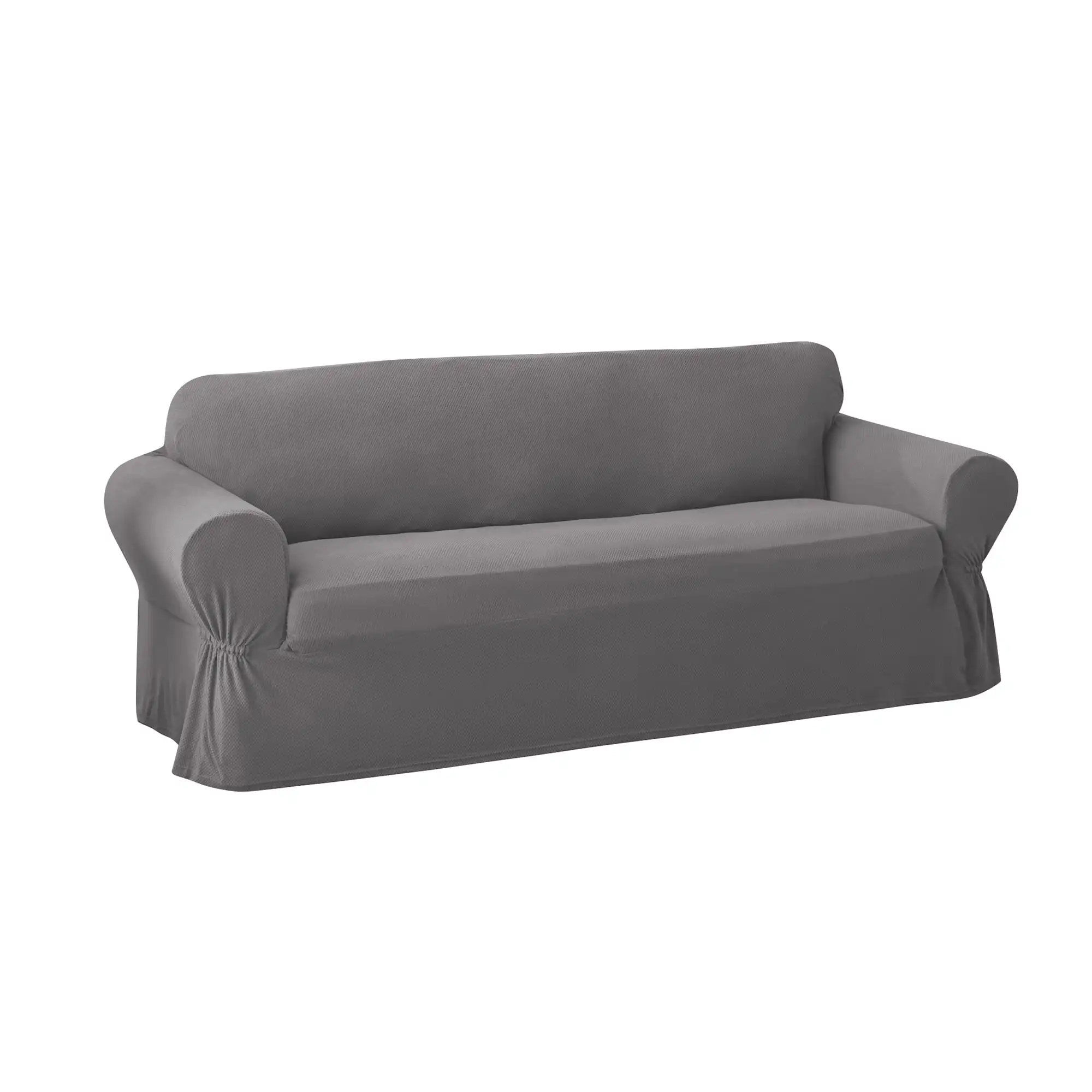 

Sofa Chenille Stretch Fabric Slipcover, Grey, 1-Piece