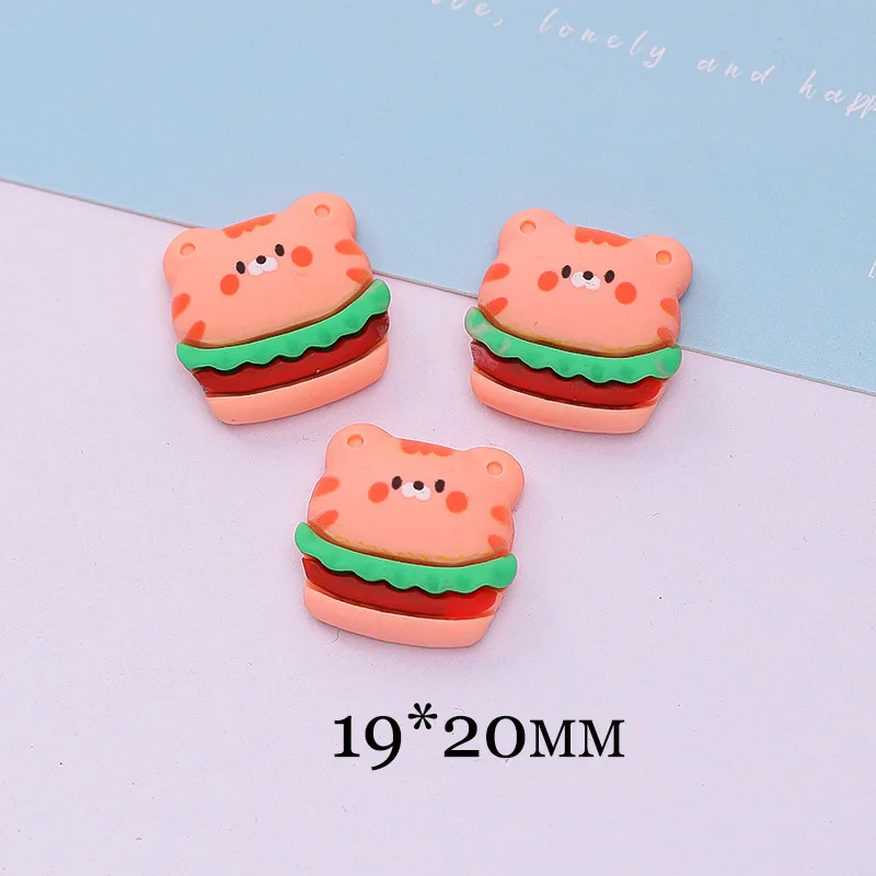 10 шт. мультяшный торт гамбургер мороженое с плоским основанием из смолы