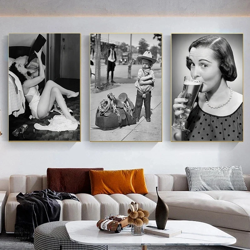 Женская паста едящая на озере водные лыжи ведьмы танец плакаты Печать холст