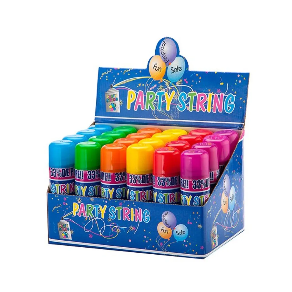 

Lively Party Pack of Party Streamer Spray Cans, Classic Silly String Cans, Perfect Birthday Party Supplies.