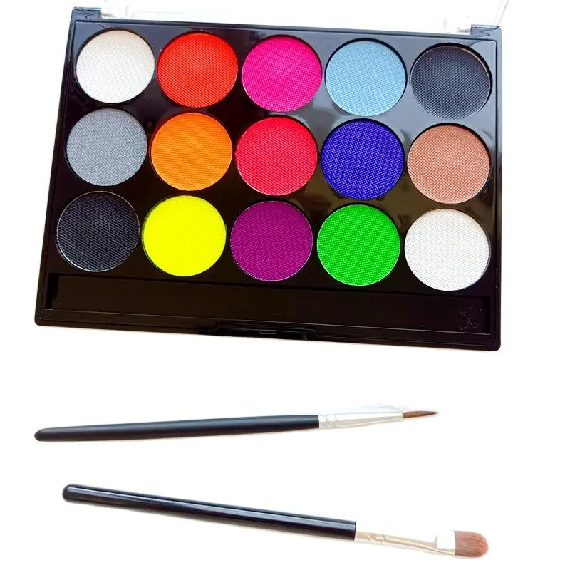 

Специальная 15-цветная картина для Хэллоуина, боди-арт, блестящая косметическая палитра, Детские Обучающие инструменты