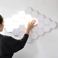 led night light honeycomb hexagon wall light bedroom touch sensing quantum light magnetic color modular home decor