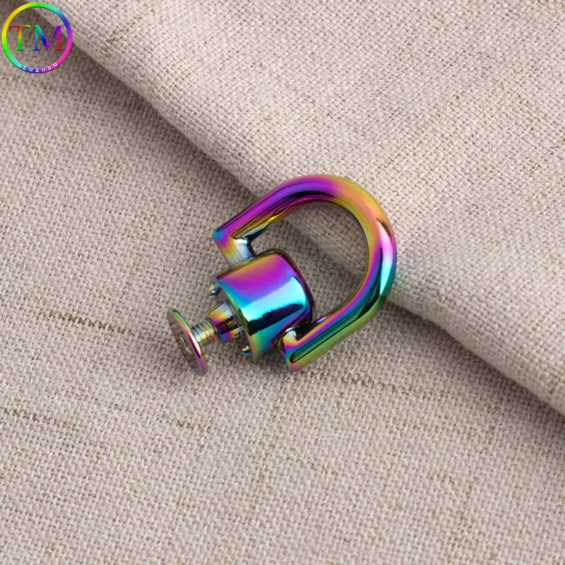 Rainbow Metal Buckles Bag Side Clip Arch Bridge Connector Hanger Hook Side For Bag Purse Belts Strap Diy Hardware Accessories
