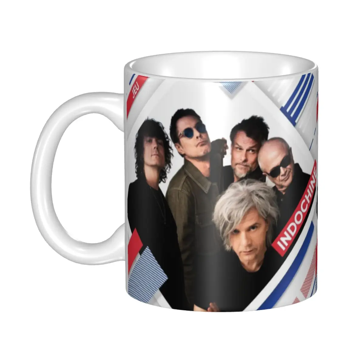 

Indochine Coffee Mugs DIY Customized French Rock Band Ceramic Milk Tea Mug Men Women Outdoor Work Camping Beer Mug