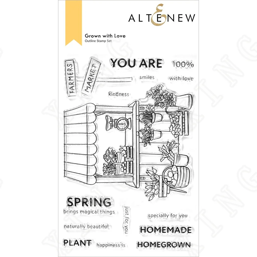 

Grown with Love Silicone Stamps Scrapbook Diary Decoration Embossing Template Diy Greeting Card Handmade 2022 New Arrival