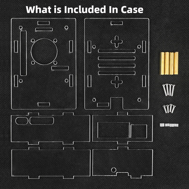 Raspberry Pi 5 Чехол прозрачный корпус дополнительные радиаторы вентилятора пассивное