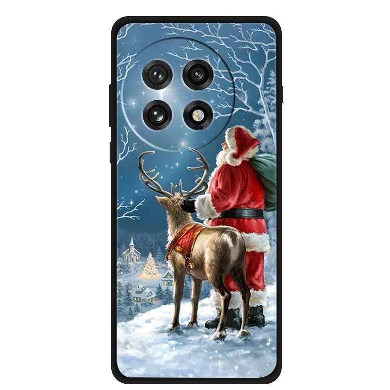 Рождественский чехол для Oneplus 13 5G Case 12 12R 11 11R ACE3 2 3Pro Мягкий силиконовый из ТПУ ACE 3 Pro