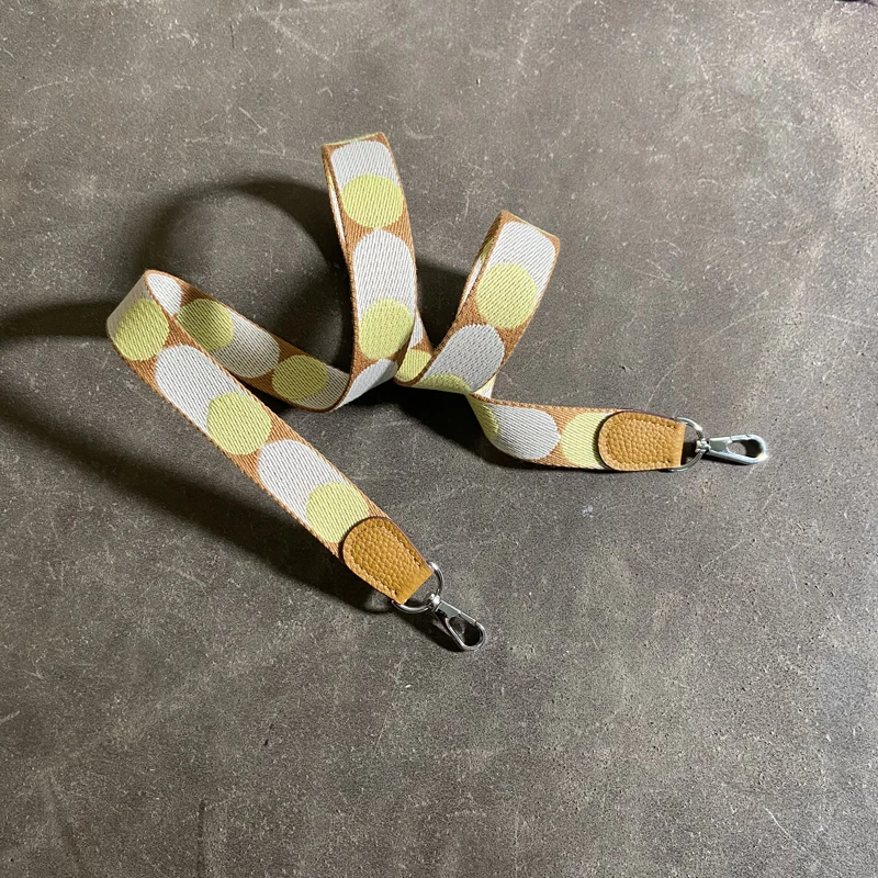 Evelyn Bag Belt Customization/Cowhide Material Bag Belt Shoulder/One-inch Wide Polka-dot Pattern Shoulder Strap