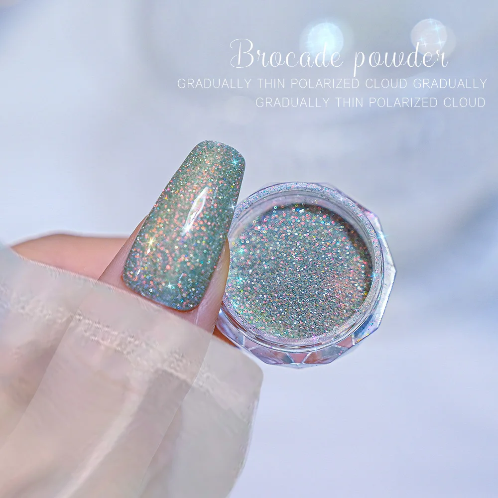 6 цветов/набор 9D Sparkle Aurora Diamond Glitter Powder Супер-блестящая красочная светоотражающая