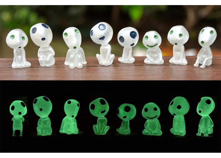 

Glow In Dark Tree Elves Fairy Miniatures Luminous Ghost Micro Landscape Garden Decor Lawn Yard Fish Tank Potted Plants Decor