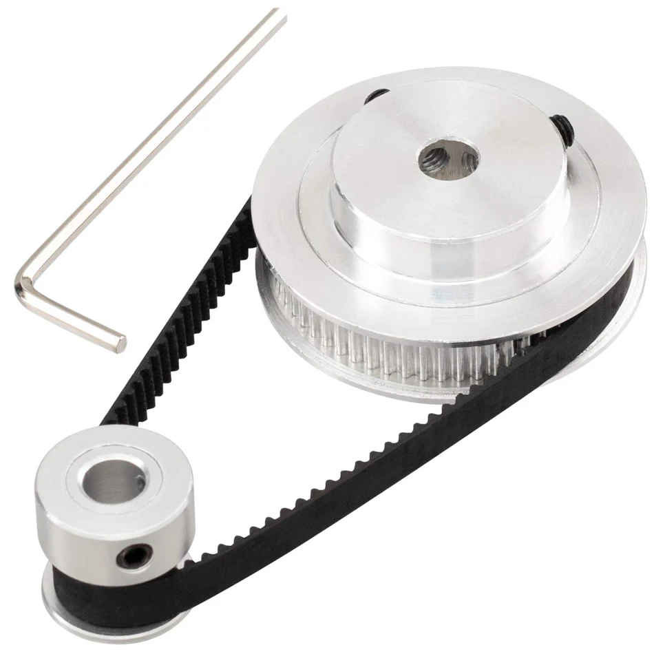 

Синхронное колесо GT2, 20 и 60 зубьев, 6,35 мм, отверстие, алюминиевый шкив для синхронизации с длиной 200 мм, шириной 6 мм, отверстие ремня 6,35 мм для ...