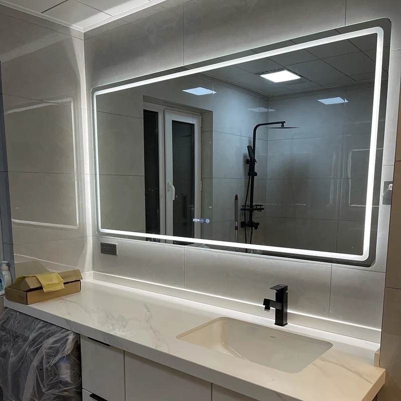 

Bright Shower Bath Mirrors Led Light Touch Led Bathroom Shower Bath Mirrors Aesthetic Espelho Grande Bathroom Accessories WW50BM