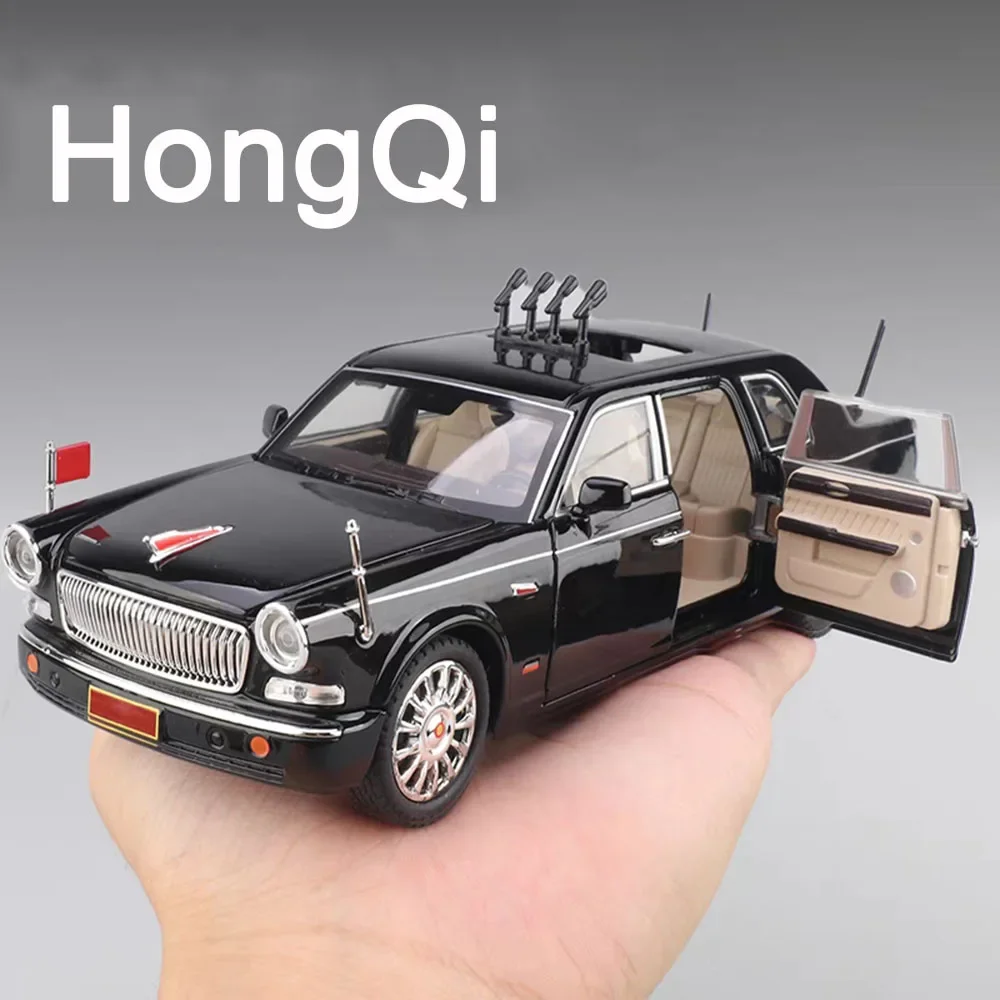 Масштаб 1:24 HongQi игрушки из сплава модели автомобилей 70-летие военный парад со