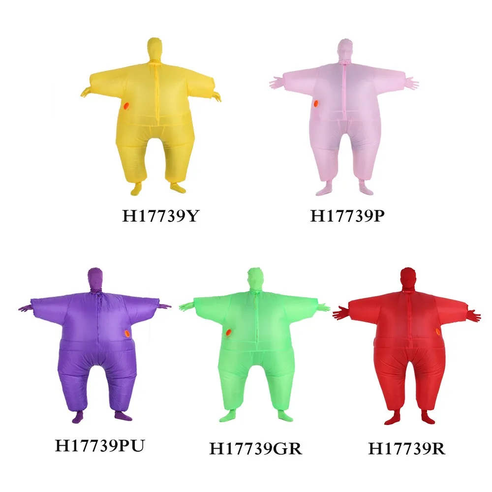 

Funny Adult Size Inflatable Full Body Costume Suit Air Fan Operated Blow Up Fancy Dress Halloween Sports Party Fat Inflatable Ju
