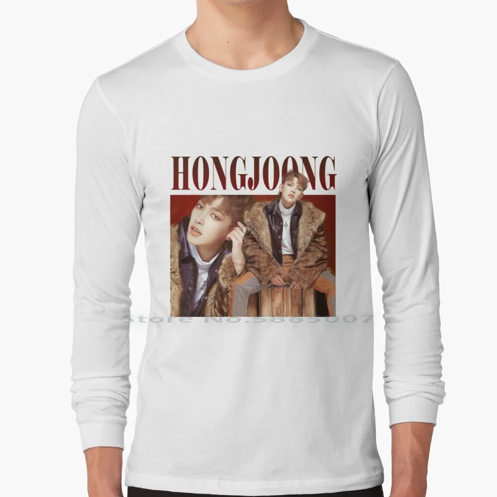 Hongjoong Ateez 100% хлопковая футболка Hong Joong Kq феллаз Kpop K Pop Корейская с коротким рукавом