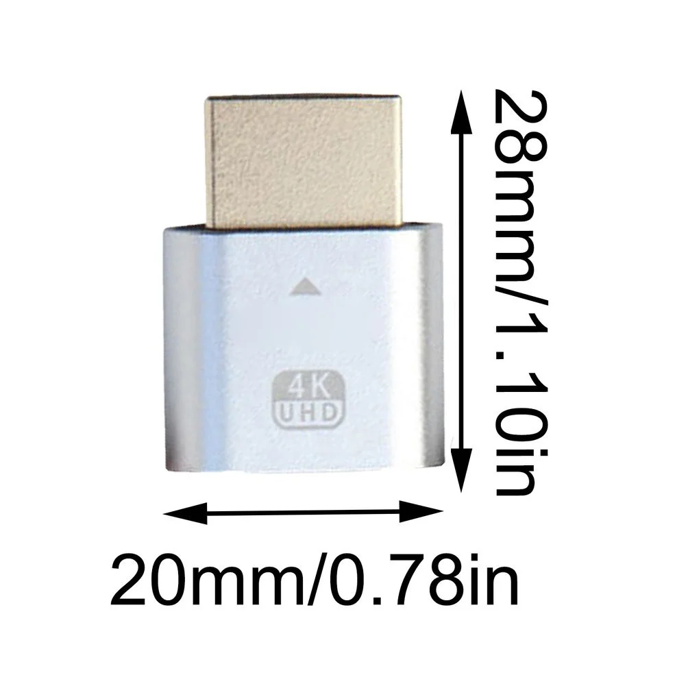 Виртуальный дисплей HDMI для всех систем 4K DDC EDID Dummy Plug Display Cheat Virtual Emulator Adapter - купить