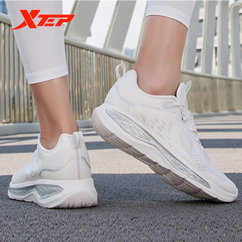 Xtep [Ju Neng Tan 2.0] Women Running Shoes Fashion Mesh Breathable Sneakers Shock Absorption Sport Shoes 878218110040