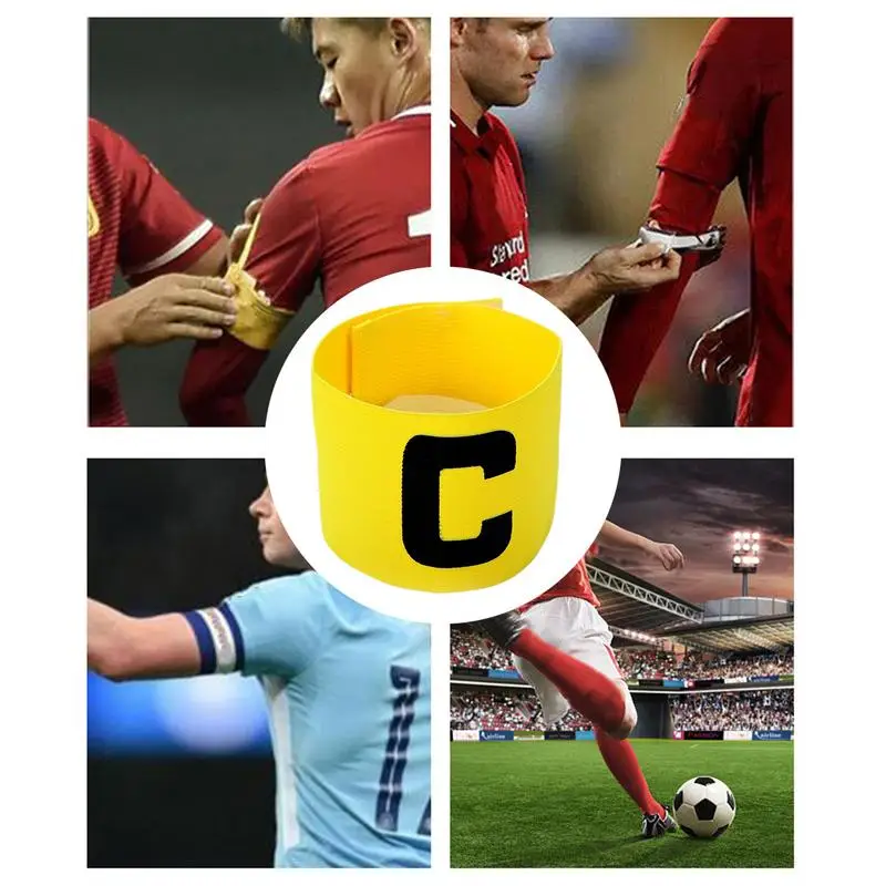 Футбольная повязка C Leader Match профессиональная капитанская на руку тренировочный